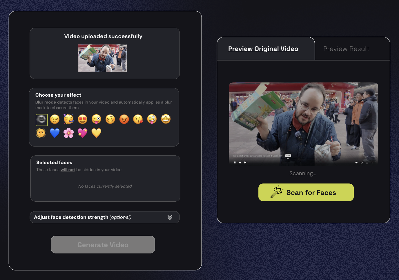 How to blur faces in videos